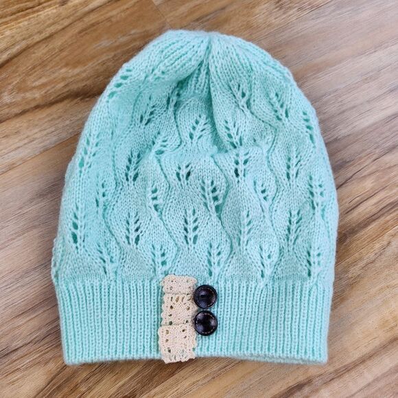 🧚‍♂️Mint Lightweight Slouchy Soft Knit Beanie Hat - Picture 2 of 4